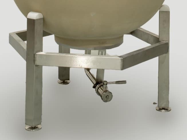 socle inox coude raccord vanne 