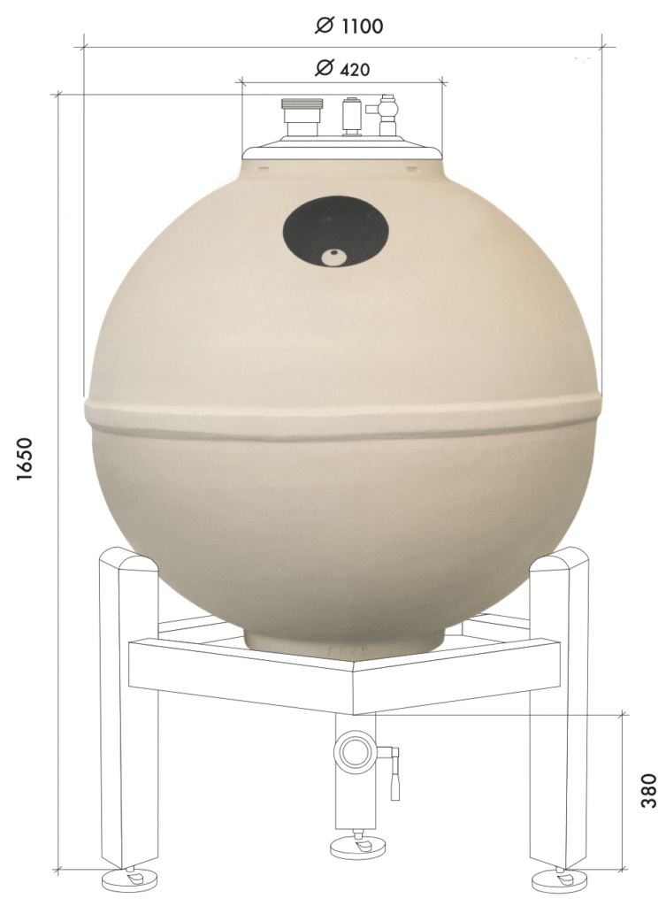 Cuve Clayver de 550 litres